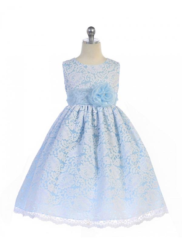 Ljusblå barnklänning Paulina