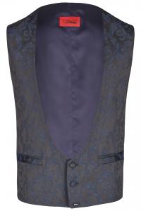 Svart-blå smokingväst Matias