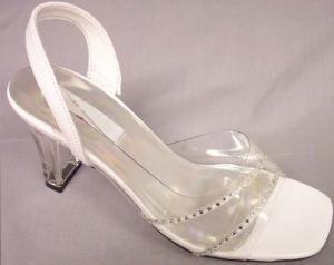 Festsandalett med transparent klack