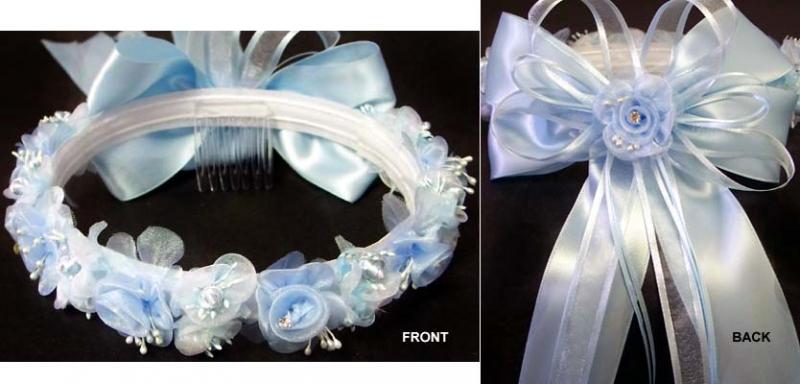 Blomsterkrans ljusblå