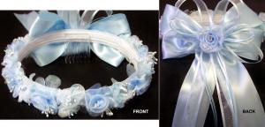 Blomsterkrans ljusblå