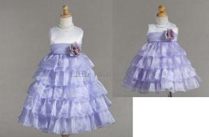 Näbbklänning Henrietta - lila/vit