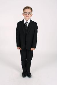 Svart barnkostym slim fit
