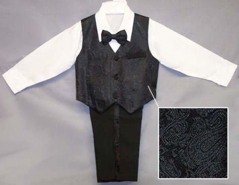 Barnkostym Västset Gustav - svart