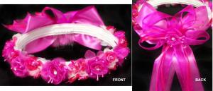 Blomsterkrans ceriserosa