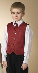 Väst och skjorta Charlie - vinröd