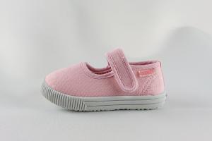 Tygskor i bomullscanvas - rosa