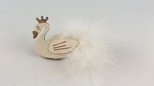 Hårspänne vit Svan - Busy Lizzie