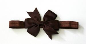 Hårband Rosett - brun