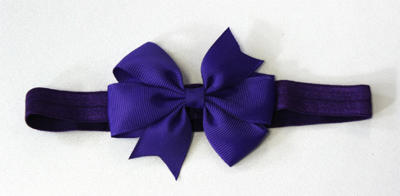 Hårband Rosett - mörklila