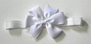 Hårband Rosett - vit