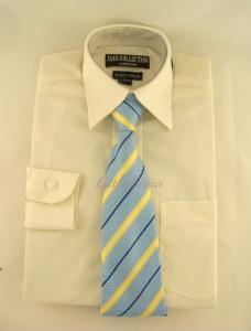 Finskjorta - gräddvit med slips