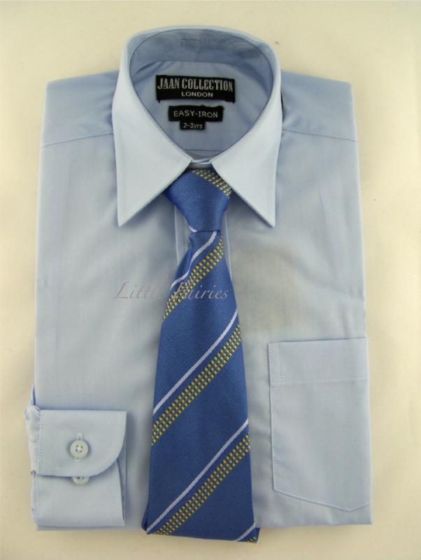 Finskjorta - ljusblå med slips
