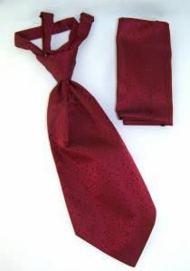 Kravatt sett - vinröd snirkel