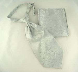 Kravatt sett - silver snirkel