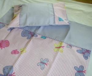 Påslakanset Fjäril Laura Ashley till vagn/vagga