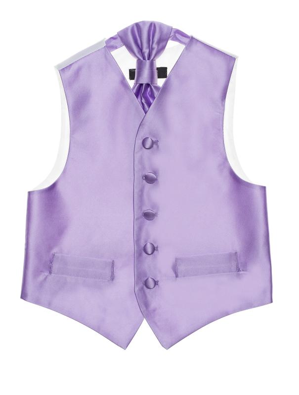Väst och kravatt barn - ljuslila