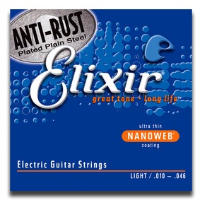 Elixir 12052 Electric Nickel Plated Steel Nanoweb 010-046