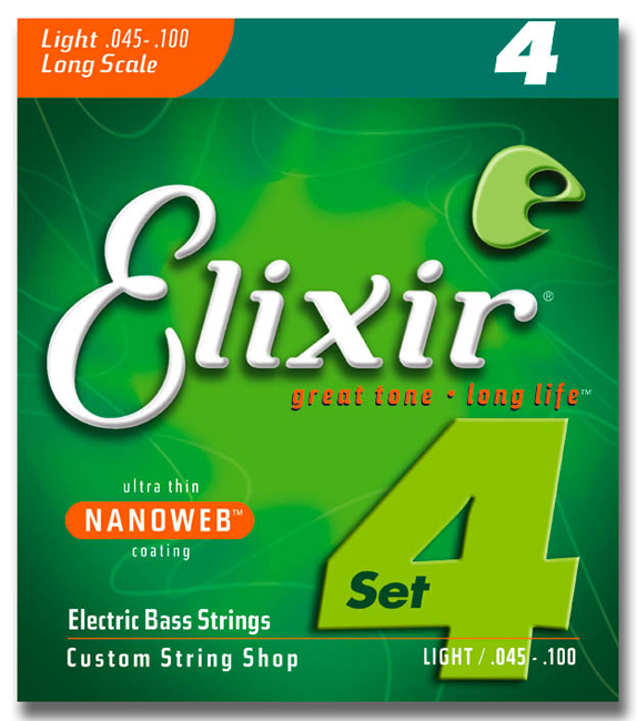 Elixir 14052 Electric Bass Nickel Plated Steel Nanoweb 045-100
