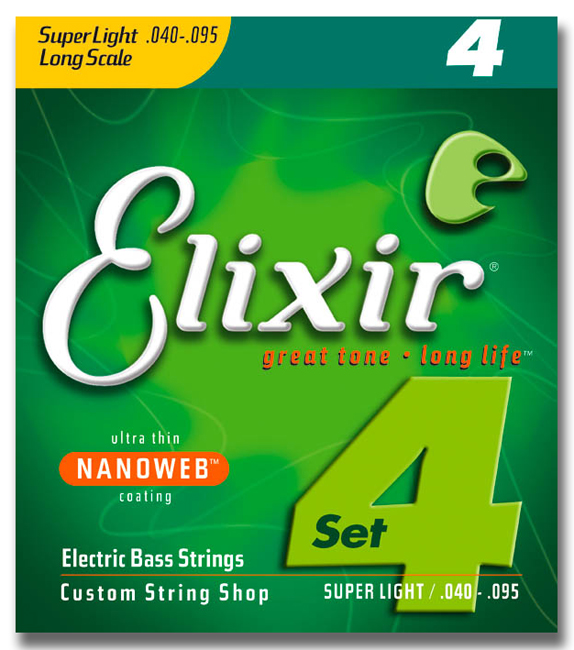 Elixir 14002 Electric Bass Nickel Plated Steel Nanoweb 040-095