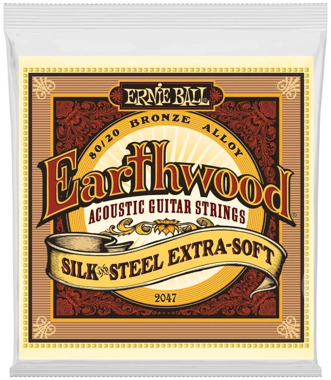 Ernie Ball 2047 Earthwood 80/20 Silk & Steel 011-050