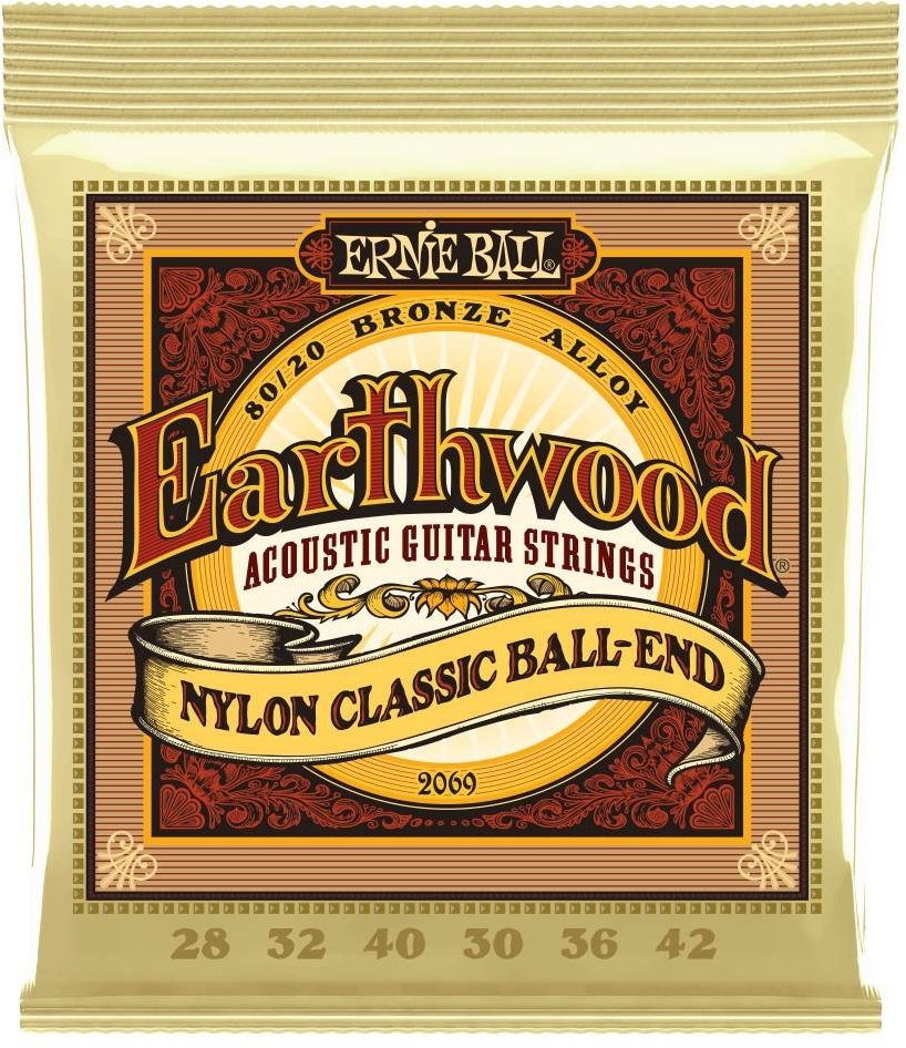 Ernie Ball 2069 Earthwood Nylon Classic Ball-end