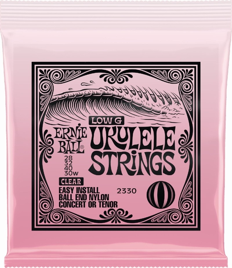 Ernie Ball 2330 Clear Nylon Ball-end Ukulele Strings Wound G