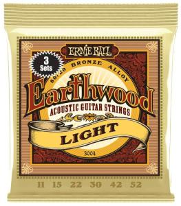 Ernie Ball 3004 Earthwood 80/20 Bronze 011-052 3-pack