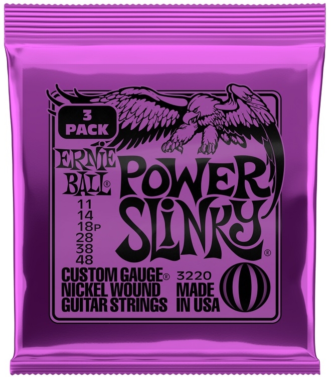 Ernie Ball 3220 Power Slinky 011-048 3-pack