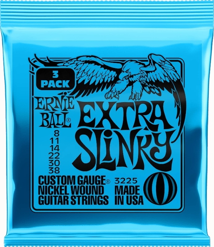 Ernie Ball 3225 Extra Slinky 008-038 3-pack
