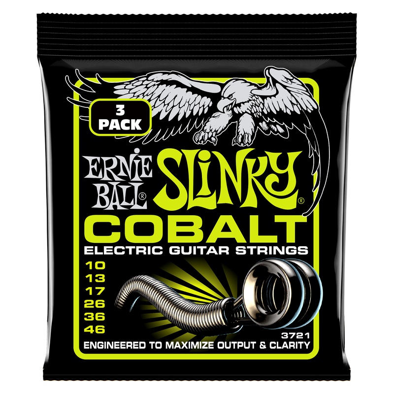 Ernie Ball 3721 Cobalt Regular Slinky 010-046 3-pack