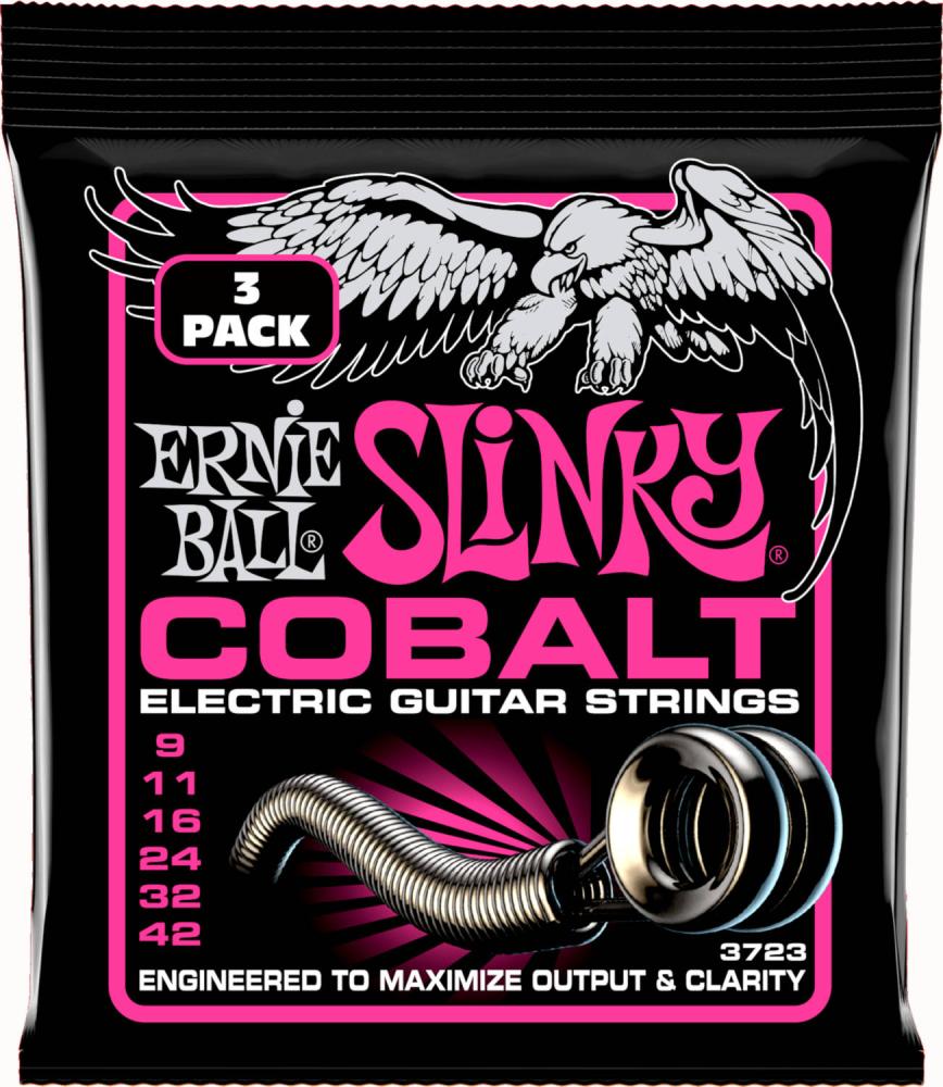 Ernie Ball 3723 Cobalt Super Slinky 009-042 3-pack