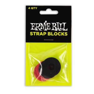 Ernie Ball 4603 Strap Blocks Black & Red 4-pack