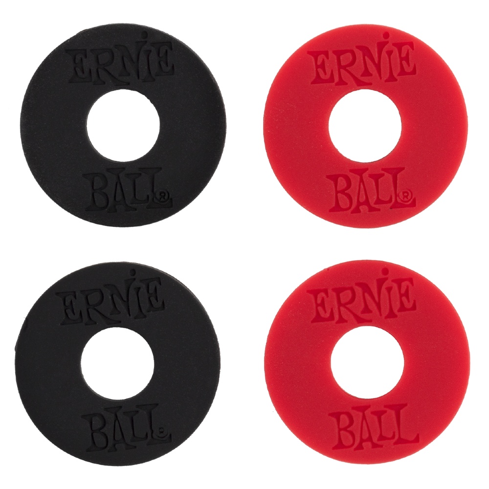 Ernie Ball 4603 Strap Blocks Black & Red 4-pack
