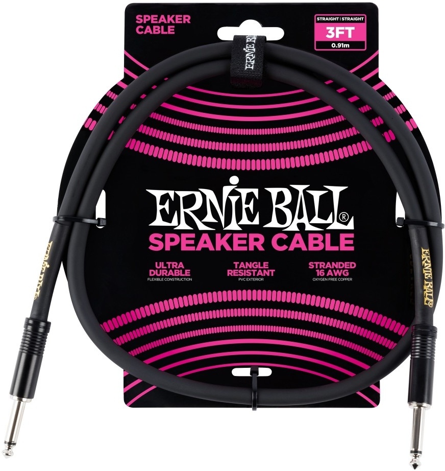 Ernie Ball 6071 Speaker Cable 90cm - Svart