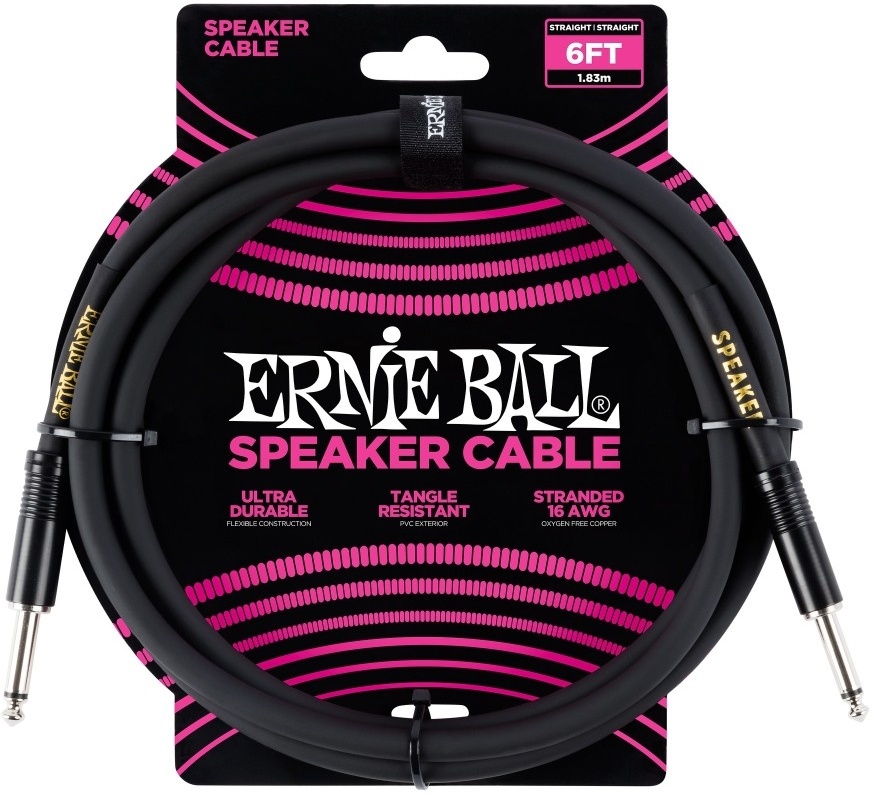 Ernie Ball 6072 Speaker Cable 180cm - Svart