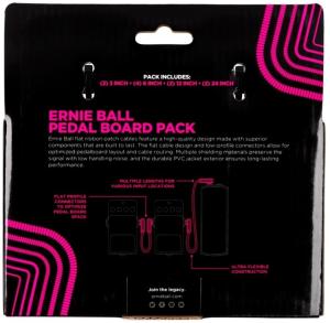 Ernie Ball 6387 Flat Patch Cable Vinklad-Vinklad - Vit Multipack