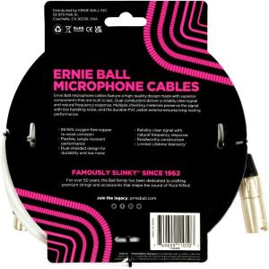 Ernie Ball 6389 Microphone Cable 6m - Vit