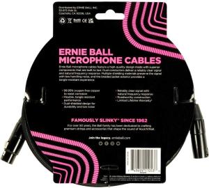 Ernie Ball 6392 Microphone Cable Flätad 6m - Svart