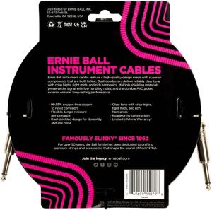 Ernie Ball 6399 Instrument Cable 4,5m - Svart