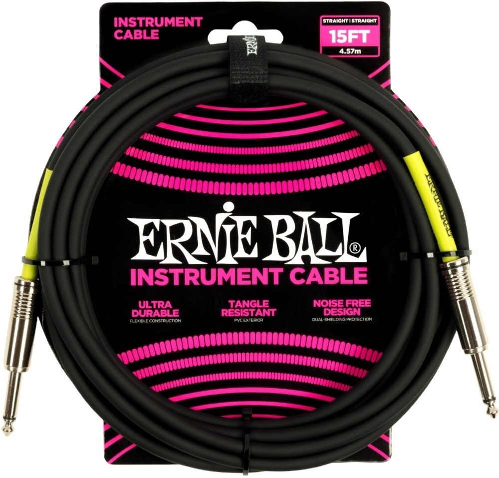 Ernie Ball 6399 Instrument Cable 4,5m - Svart