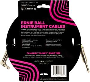 Ernie Ball 6400 Instrument Cable 4,5m - Vit