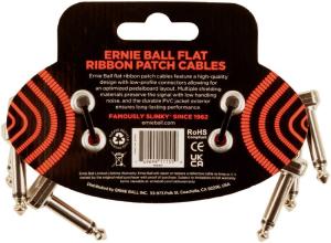 Ernie Ball 6401 Flat Patch Cable Vinklad-Vinklad 7,5cm - Röd 3-pack