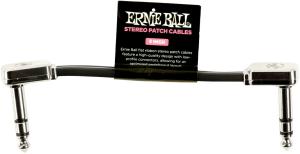 Ernie Ball 6407 Flat Patch Cable Stereo Vinklad-Vinklad 7,5cm - Svart