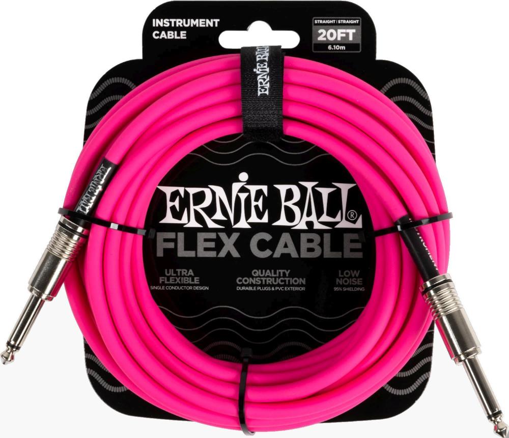 Ernie Ball 6418 Instrumentkabel 6m - Rosa