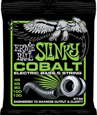 Ernie Ball 2736 Bass Cobalt Slinky 5-string 045-130