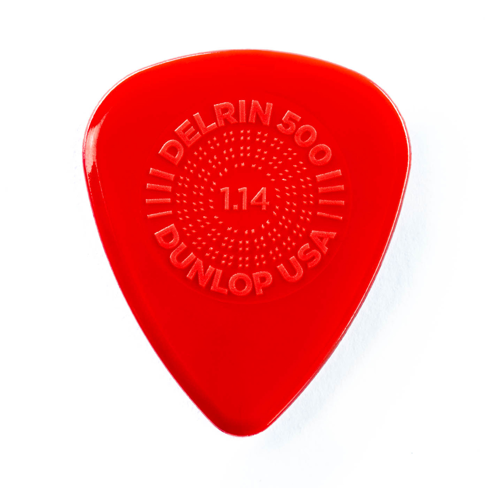 Dunlop Plektrum Delrin 500 Prime Grip 1,14 450P114 - 12/PLYPK