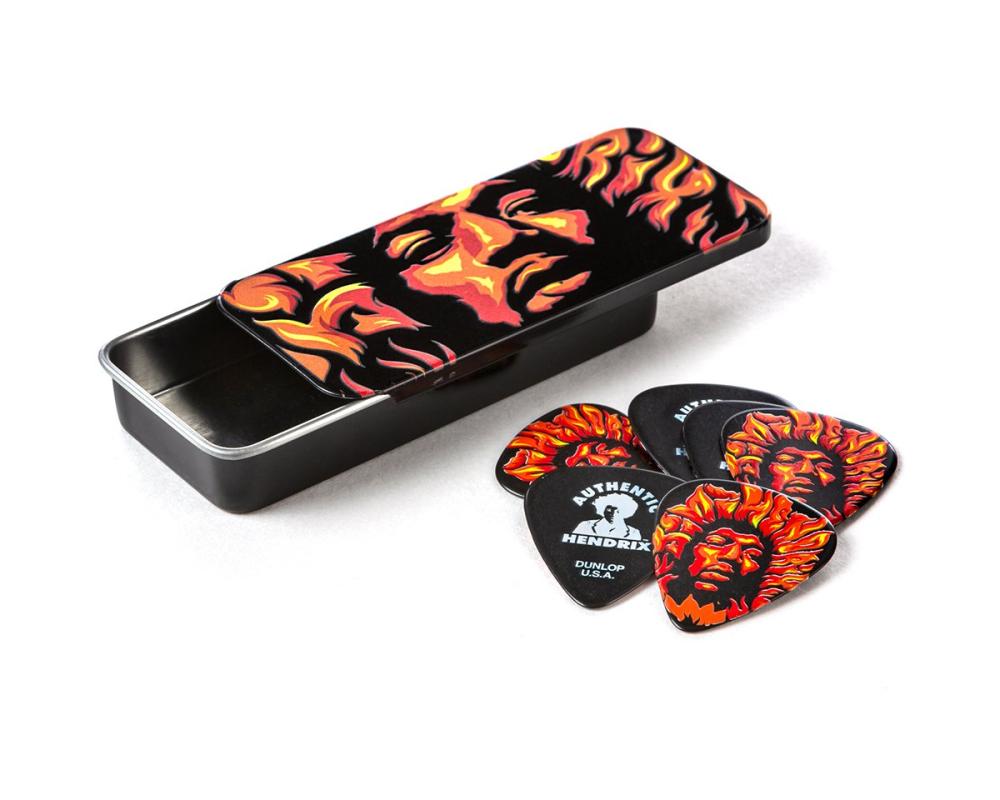 Dunlop Plektrum Jimi Hendrix Voodoo Fire Pick Tin JHPT14H