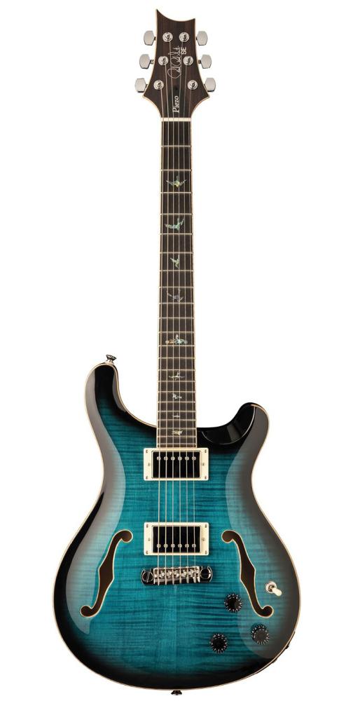 PRS SE Hollowbody II Piezo - Peacock Blue Burst