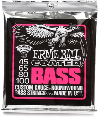 Ernie Ball 3834 Bass Coated Super Slinky 045-100